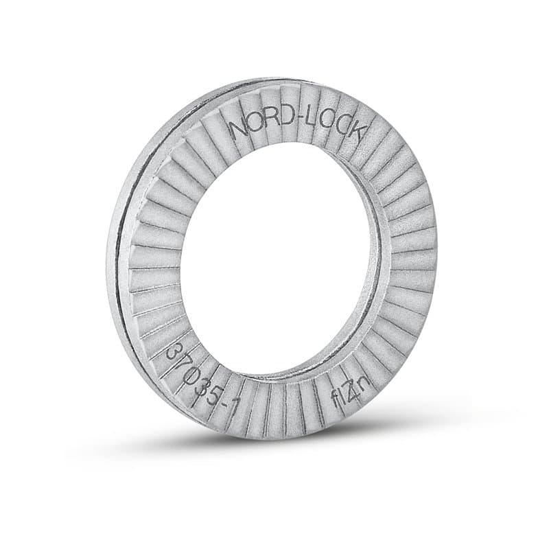 Rondelles Nord-Lock en acier, NL10 | Nombre paires par pack : 20 | 10,7 mm x 16,6 mm x 2,5 mm | En acier