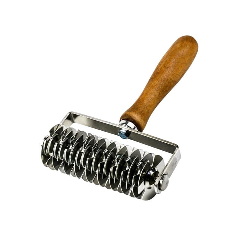Qivine Rouleau à Losanges Pizza Lattice Cutter Roller, Rouleau Coupe-pâtes en Acier Inoxydable, Pâte Lattice Rouleau Cutter avec