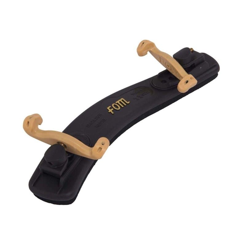 Fom ME-045 Mentonnière et épaulière pour violon 1/2 et 1/4, type Kun pliable et réglable, épaulière pratique, avec muette