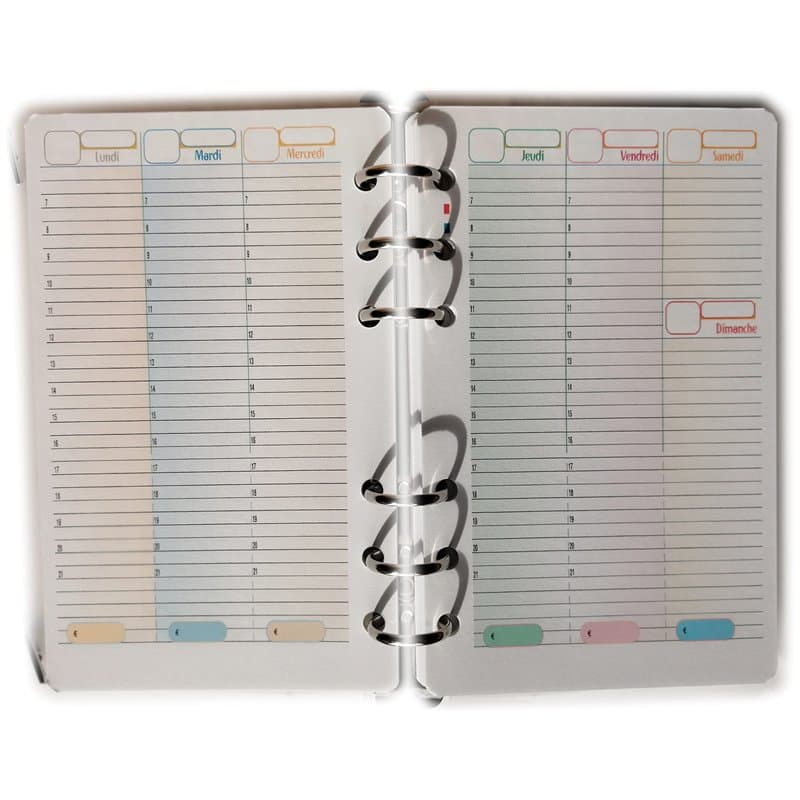 Rechange/Recharge pour agenda organisateur - A6 Personal 10x17cm - 52 semaines - Agenda - Français
