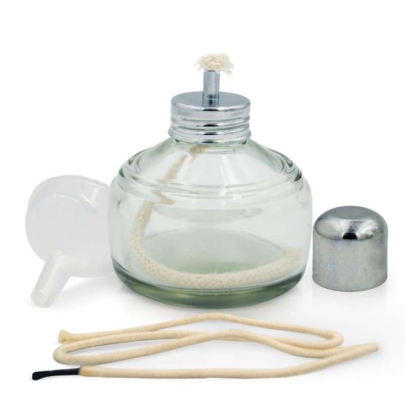 Behler Instruments - Alcohol Brûleur Lampe en verre avec système de sécurité anti-déversement. Comprend une mèche, volume 120 ml