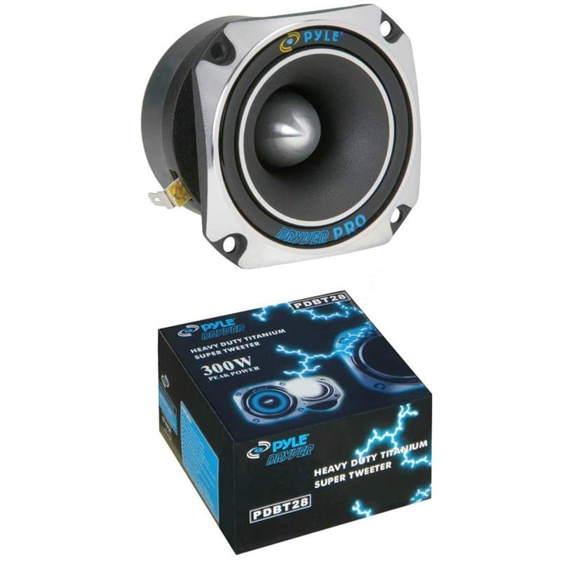 SUPER TWEETER DRIVER PYLE PDBT28 DE 150 WATT RMS ET 300 WATT MAX AVEC 104 DB DE SENSIBILITÉ 8,00 x 8,00 CM DE DIAMÈTRE CARRÉ POU