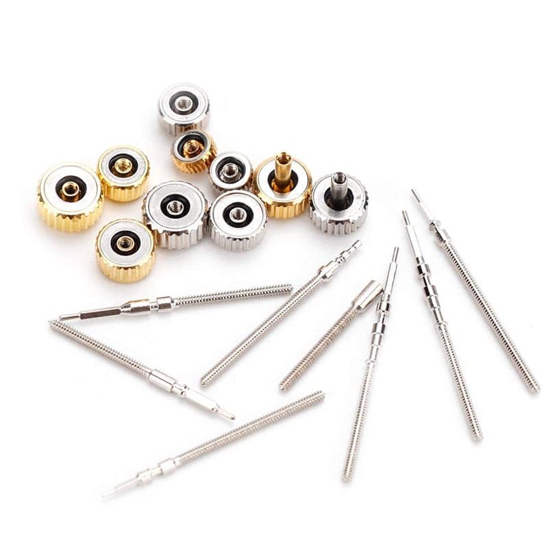 Akozon Kit de Montre à Tige et Couronne de 8mm, Ensemble de Barres | Accessoires de Réparation pour Accessoires de Rechange | Re
