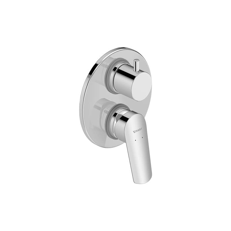Duravit No.1 Mitigeur monocommande bain/douche encastré, y compris kit de montage final avec corps de base encastré, robinet dou