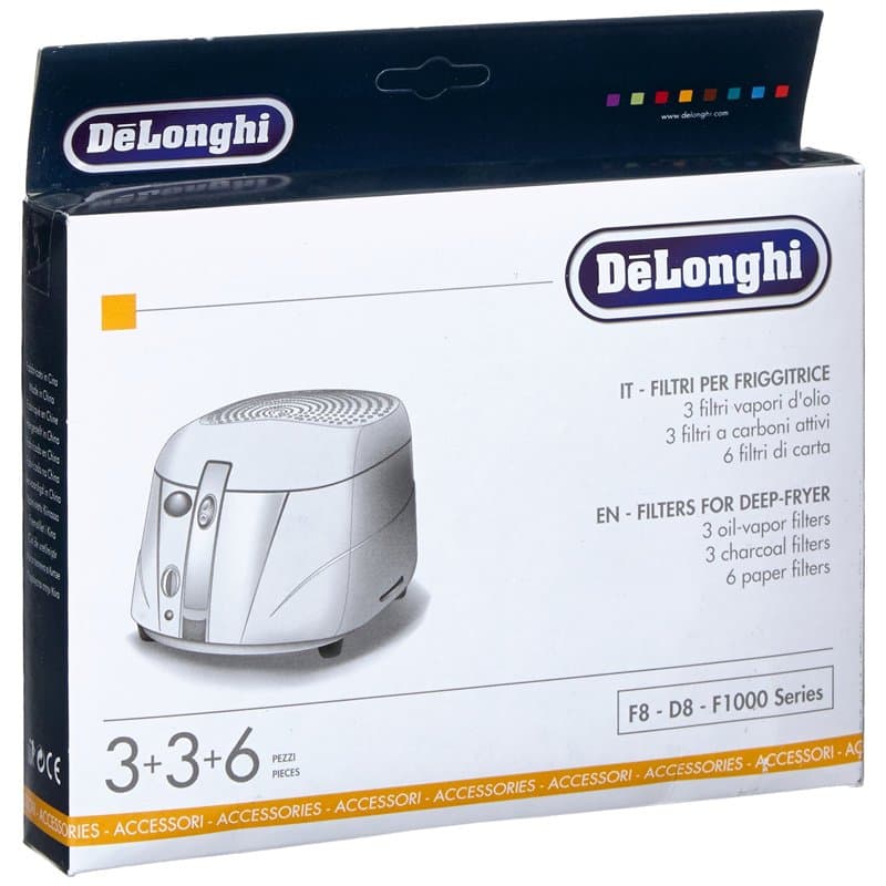 De'Longhi Kit de filtres pour friteuse de la série F8-F1000, noir/blanc