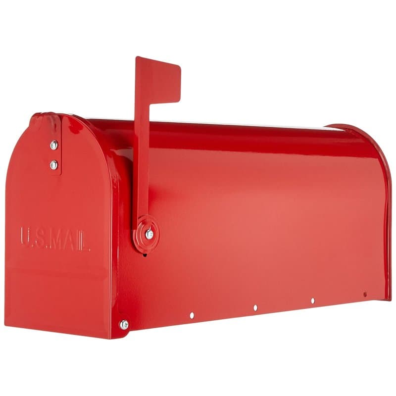ALUBOX Boîte Aux Lettres Américaine 22X17X48 cm Boîte Postale en Tôle Galvanisée Boîte Postale Extérieure Format Magazine avec D