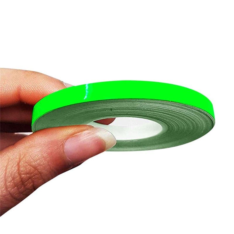 4R Quattroerre.it 10477 Trim Stripes Bandes Adhésives pour Voitures, Vert Fluorescent, 5 mm x 10 MT