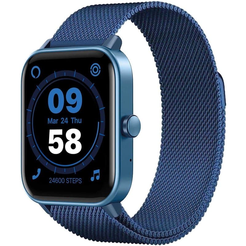 SMARTY2.0 - Smartwatch SW038F - Bleu Clair - Assistant Vocal Alexa intégré, Appels Bluetooth, 14 Modes Sports, Écran 1,8" - Brac