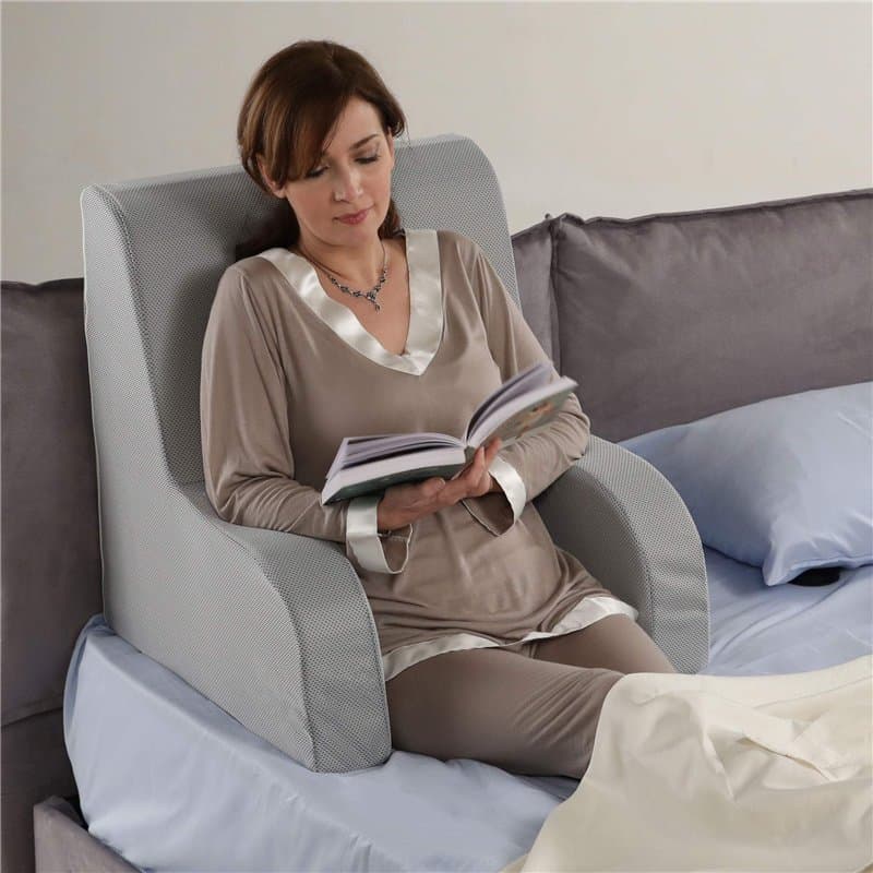 Coussin de Lecture, orthopédique ou Fauteuil sanitaire, avec Tissu déhoussable et Lavable. Fauteuil de lit pour Personnes âgées
