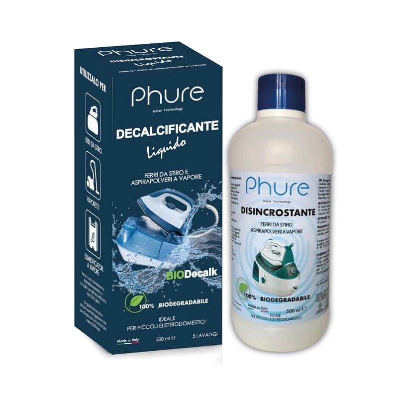 PHURE BIO DECALK Détartrant naturel détartrant concentré universel fers à repasser et aspirateurs à vapeur, pour petits appareil