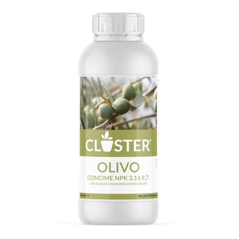 CLOSTER - Engrais Liquide pour Oliviers 1 Litre avec Azote, Cuivre, Phosphore et Potassium - Chélates de Fer pour Plantes Vertes