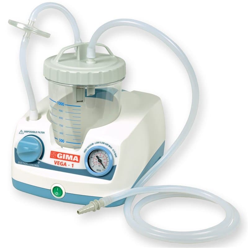 Gima - Aspirateur chirurgical Vega Uno, compact et fiable, créé avec style pour la petite chirurgie, 28209