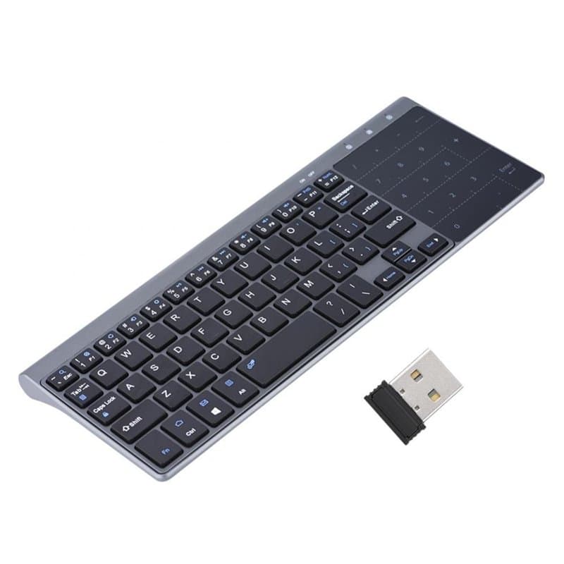 Clavier sans Fil 2.4Ghz, Mini Clavier de Poche avec pavé Tactile Sensible 1200 DPI, Clavier sans Fil, Mince pour PC/Ordinateur P