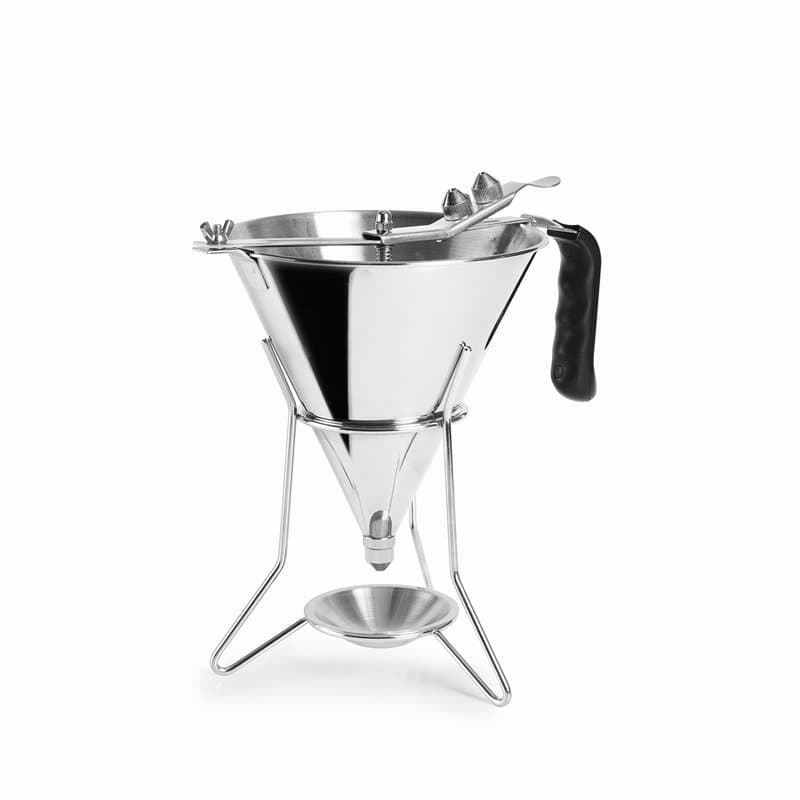 Lacor 67150 Entonnoir doseur en acier inoxydable 18/10 avec système de levier pour un débit réglable, 2'00 L, Argent