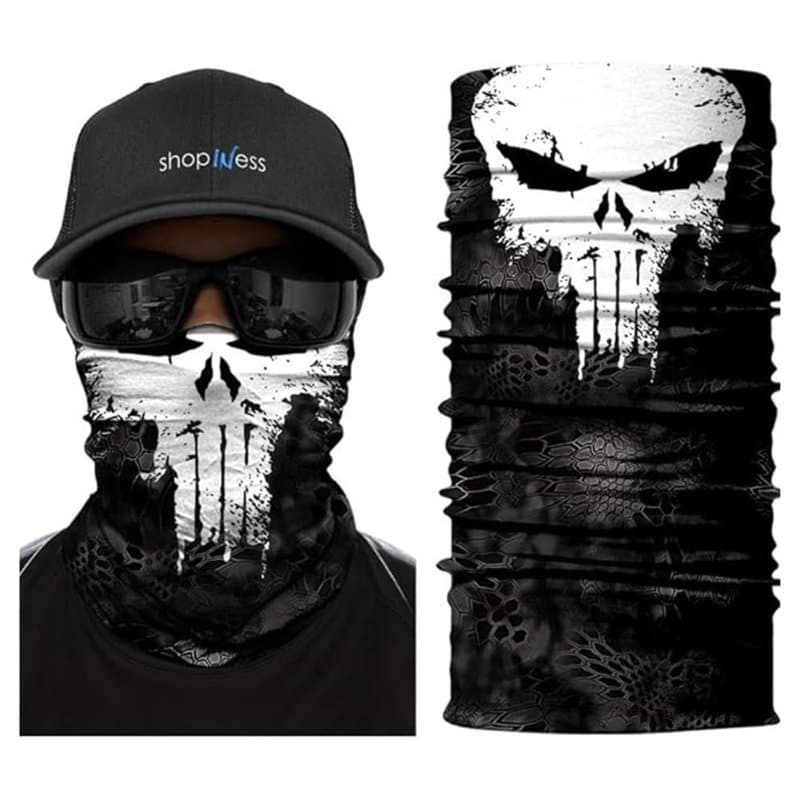 ShopINess Cache-cou Unisexe Multifonctionnel Foulard Multifonctions Bandana Tubulaire pour Sports, Fêtes, Halloween, Carnaval, P