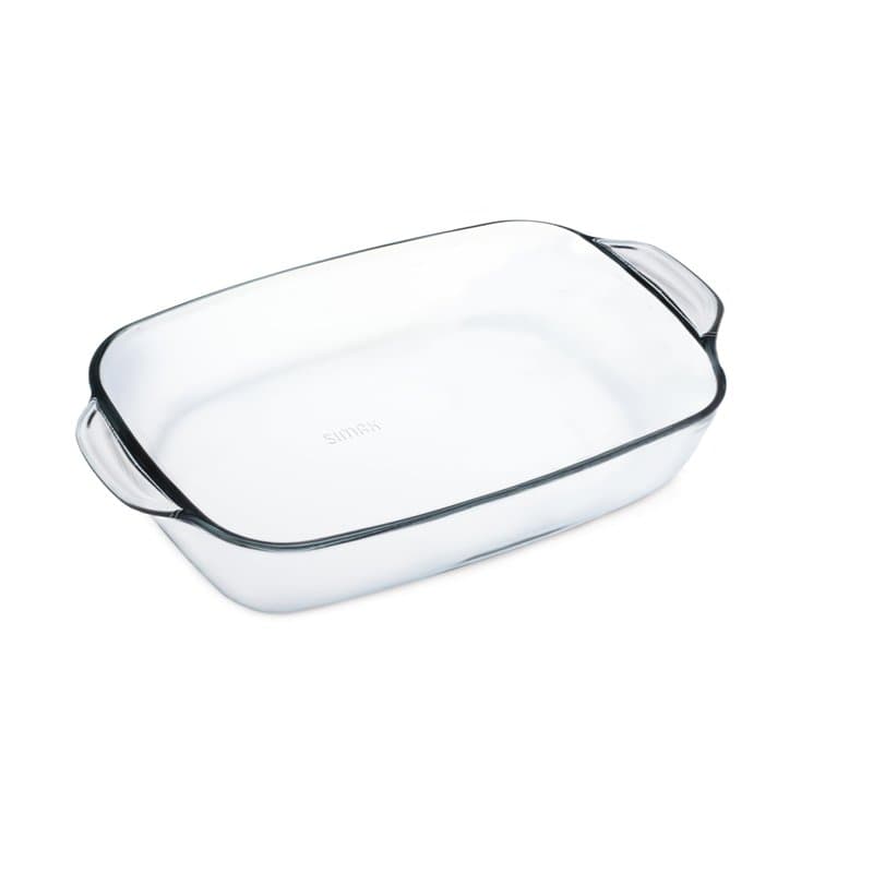 Plat à four rectangulaire, contenance 3,5 l, dimensions 404 x 260 x 60 mm - verre borosilicate -très haute résistance 7296 SIMAX