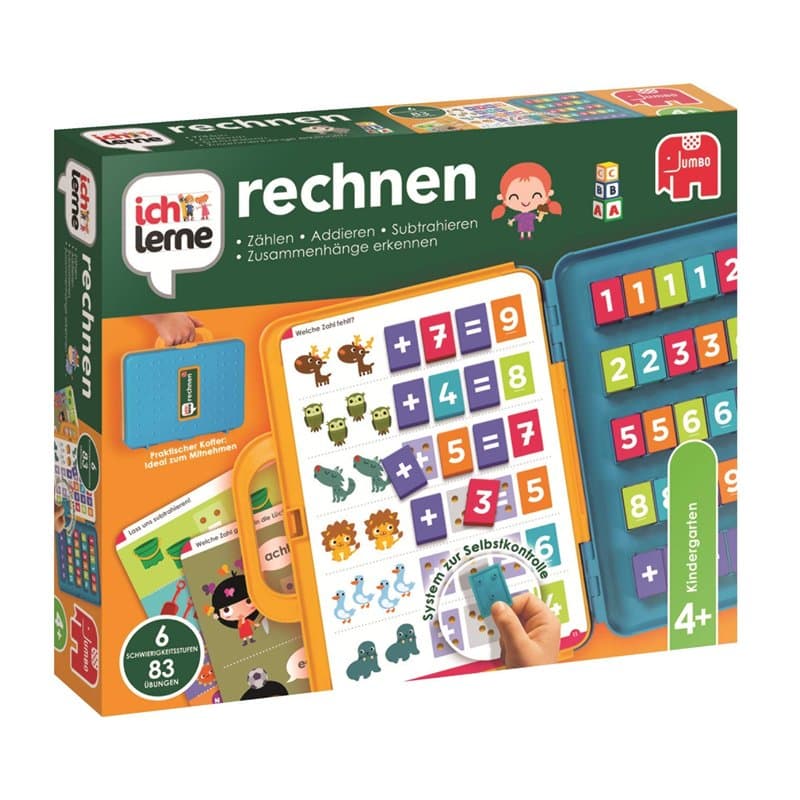 Jumbo Spiele J'apprends calculer - Jeu éducatif pour Les Enfants à partir de 4 Ans pour 2 à 4 Joueurs.