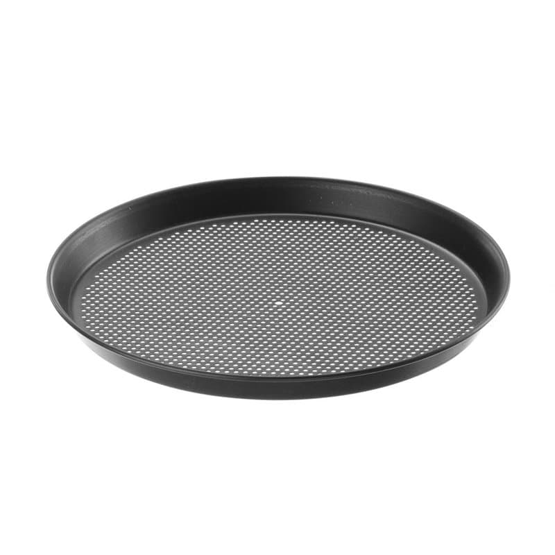HENDI Moules à pizza, plateaux de four à pizza, ronds, perforées, idéaux pour une cuisson uniforme des pizzas, ø260x(H)25 mm, ac