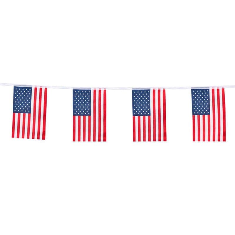 Boland 44951 - Drapeau des États-Unis, guirlande, longueur 4 m, décoration, carnaval, fête à thème, fête à thème