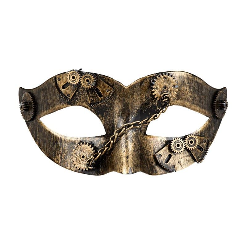 Boland BOL54521 Masque Steampunk Gold Gears pour Femme, Multicolore, Unitalla, Multicolore, Unitalla