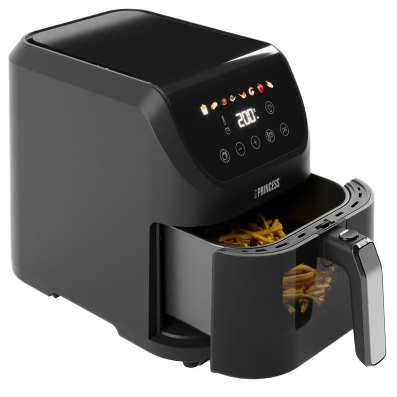 Princess Slim Airfryer 5,5 L - 1500 W - silencieux (55 db) - Slim - Sans huile - 8 programmes de cuisson - Thermostat réglables