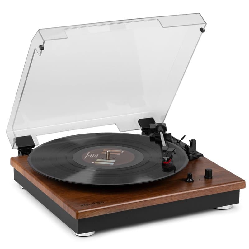 Audizio RP112AL Platine Vinyle Bluetooth in & Out - Chêne, Haut-parleurs stéréo intégrés, Lecture disques 33, 45 et 78 Tours, Un