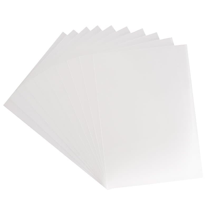 Florence Feuilles de Plastique Mat - A4-0,5 mm - 10 feuilles - Rigide - Polypropylène - Blanc - pour Pochettes, Planificateurs,