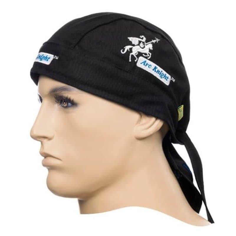 Weldas 23–3611, ARC Knight Bandana Doo-rag de soudure, résistant à la flamme de soudage, coton Noir
