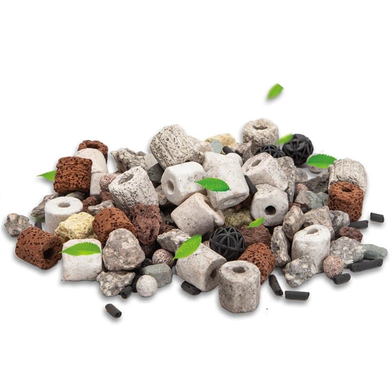 Nobleza - 12 en 1 Matériau pour Filtre d'Aquarium, Anneau en Céramique, Filtre Poreux, Filtre Biologique pour Aquariums et Bassi