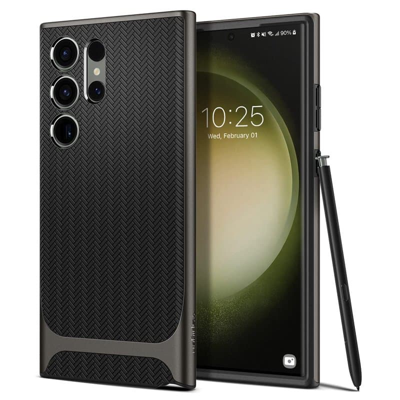 Spigen Neo Hybrid Coque Compatible avec Samsung Galaxy S23 Ultra 5G - Gunmetal