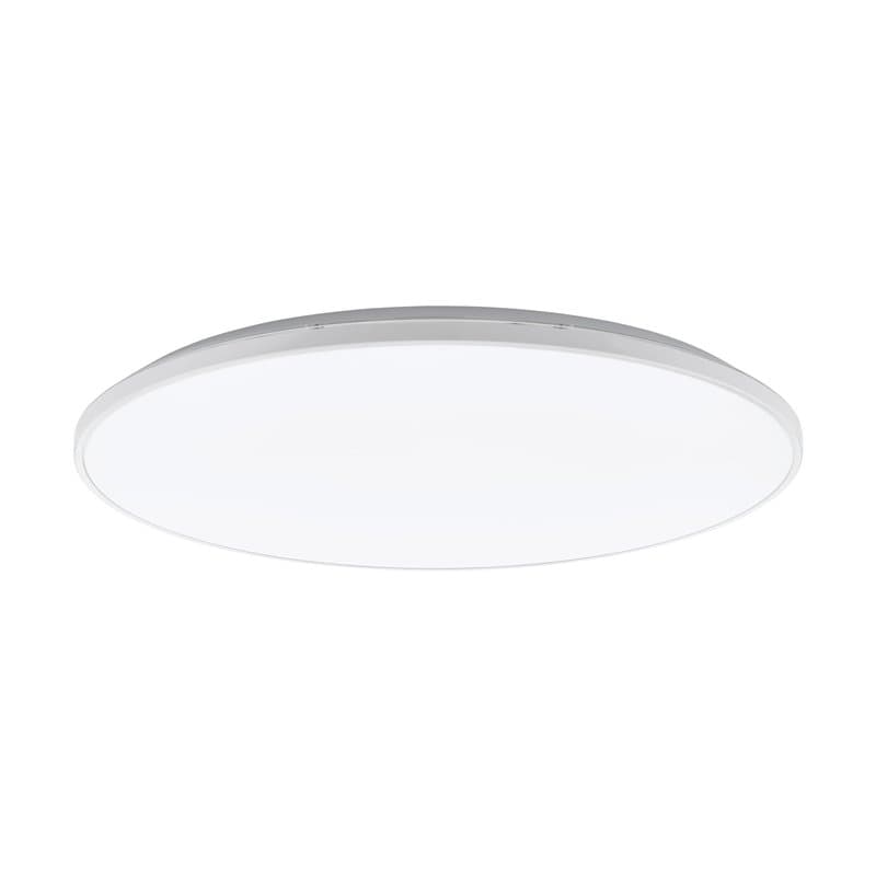 EGLO Plafonnier LED Kaoki 1, rond, éclairage de plafond en plastique blanc, éclairage en saillie, pour couloir et cuisine, blanc