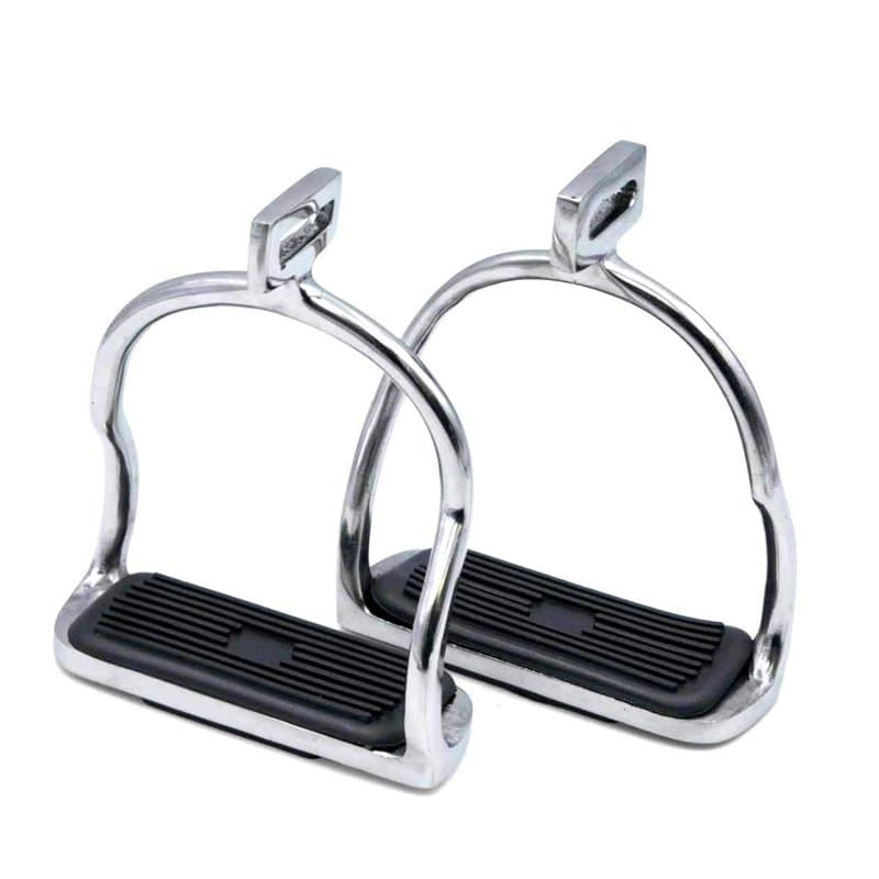 Reitsport Amesbichler AMKA Paire d'étriers de sécurité en acier inoxydable Motif Islande