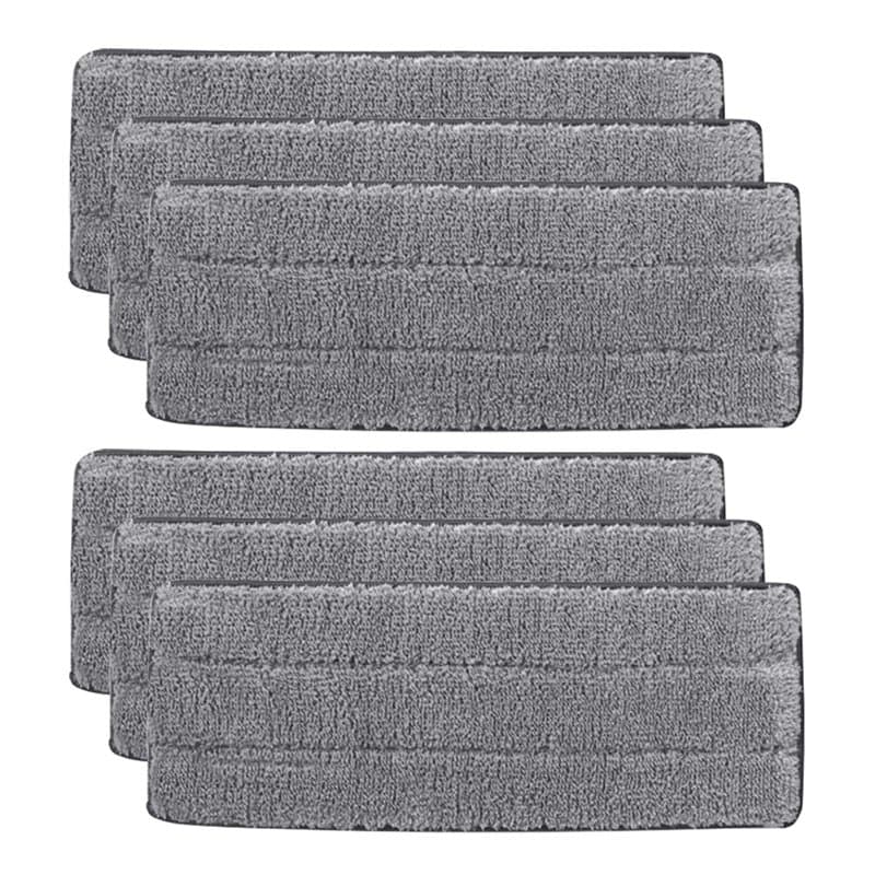 Tampons de Vadrouille,6pcs Mop Remplacement des Tampons,Tampon de Nettoyage de Tête de Balai de Ménage en Microfibre,pour Le Net