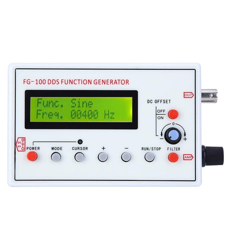 Générateur de fonction, 1HZ-500KHZ FG-100 DDS générateur de Signal fonctionnel compteur de fréquence Module de source de Signal