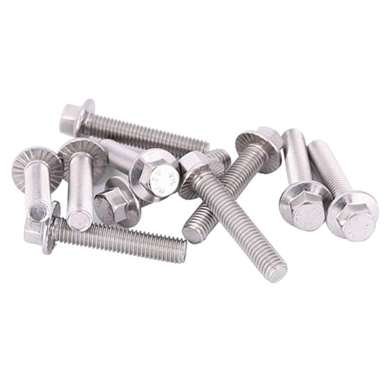 10 pièces M8x25 Boulons à Tête Hexagonale en Acier Inoxydable SS304 vis à Bride D'entraînement Hexagonale Boulons de Rondelle à