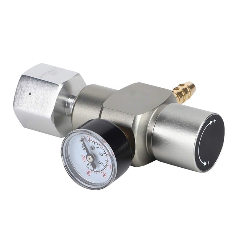 Zerodis Régulateur de gaz CO2 Régulateur de Pression 2 en 1 Soda avec Adaptateur 3 / 8in à TR21.4