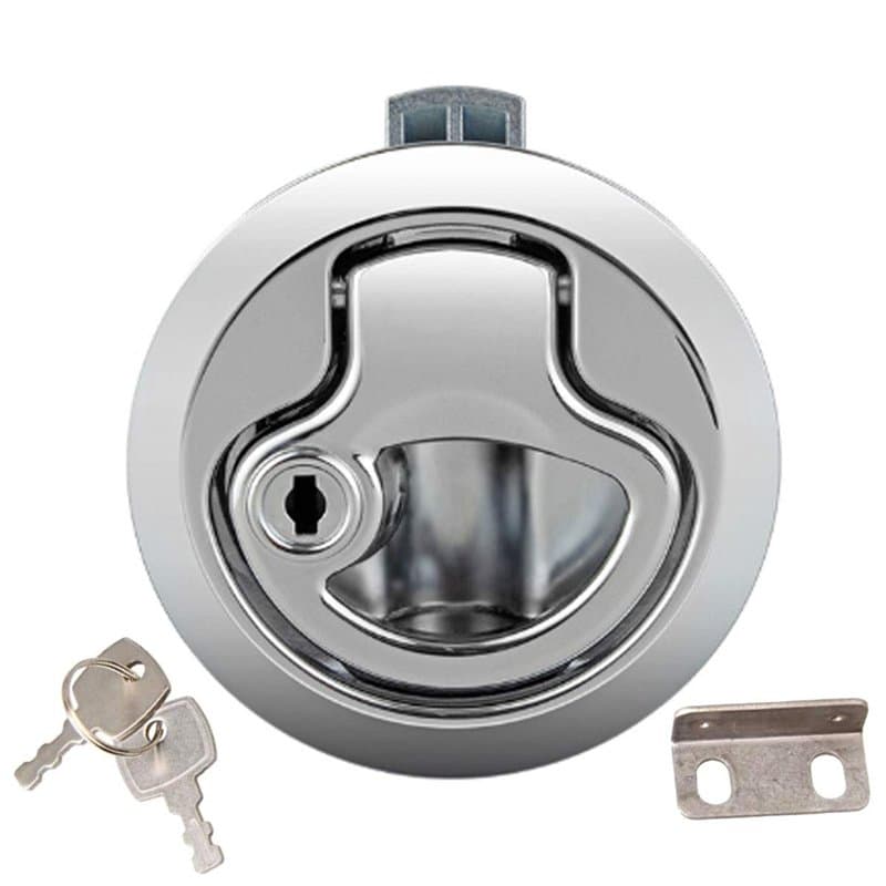 Bateau Hatch Latch Pull Marine,Tianher Loquet de Trappe Affleurant en Alliage de Zinc Avec Porte De Verrouillage pour Yacht Remo