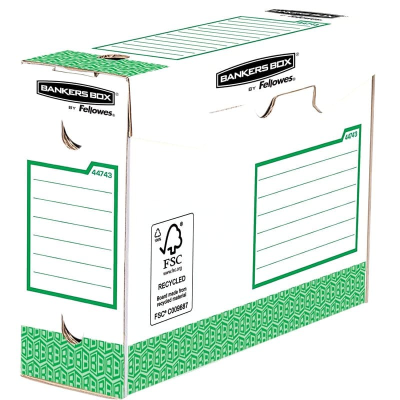 Bankers Box - 4474302 - Boîte D'archives Heavy Duty A4+ 100mm - Vert Pack de 20, L9.5 x H24.4 x L33cm