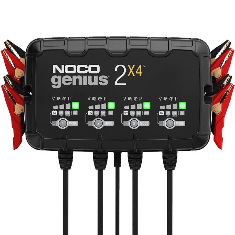 NOCO GENIUS2X4, Chargeur de Batterie de Voiture 8A (2A/banque), Chargeur de Batterie 6V et 12V, Mainteneur de Batterie, Chargeur