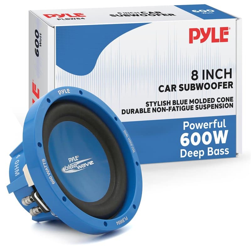 Pyle PL-BW84 Passive subwoofer Bleu subwoofer/Caisson de Basses - Subwoofers/caissons de Basses (Caisson de Basse Passif, 600 W,