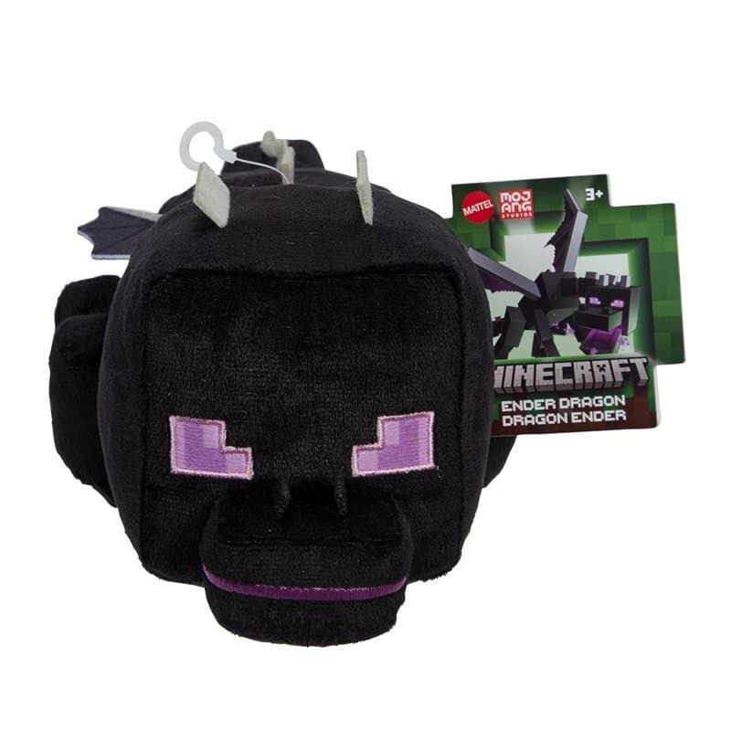 Mattel Minecraft Ender Dragon Peluche à l’effigie du personnage, jouet à offrir et à collectionner inspiré du jeu vidéo, 20 cm H