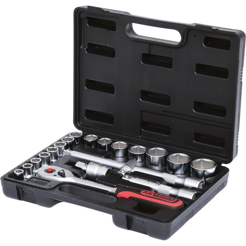 KS TOOLS 911.0620 COFFRET DE DOUILLES KS F6 1/2, 20 pcs 10 à 32 mm - coffret composite -