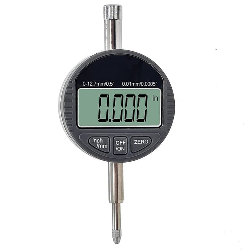 KATSU Indicateur de Cadran Numérique DTI 0-12,7mm 0,01mm/0,0005" Grands LCD Sonde de Indicateur de Test de Cadran Outils de Mesu