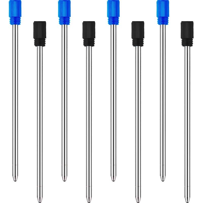 24 Pièces Recharges de Stylo à Bille pour Stylets Diamant Cristal, 2,75 Pouces (Encre Noire et Bleue)