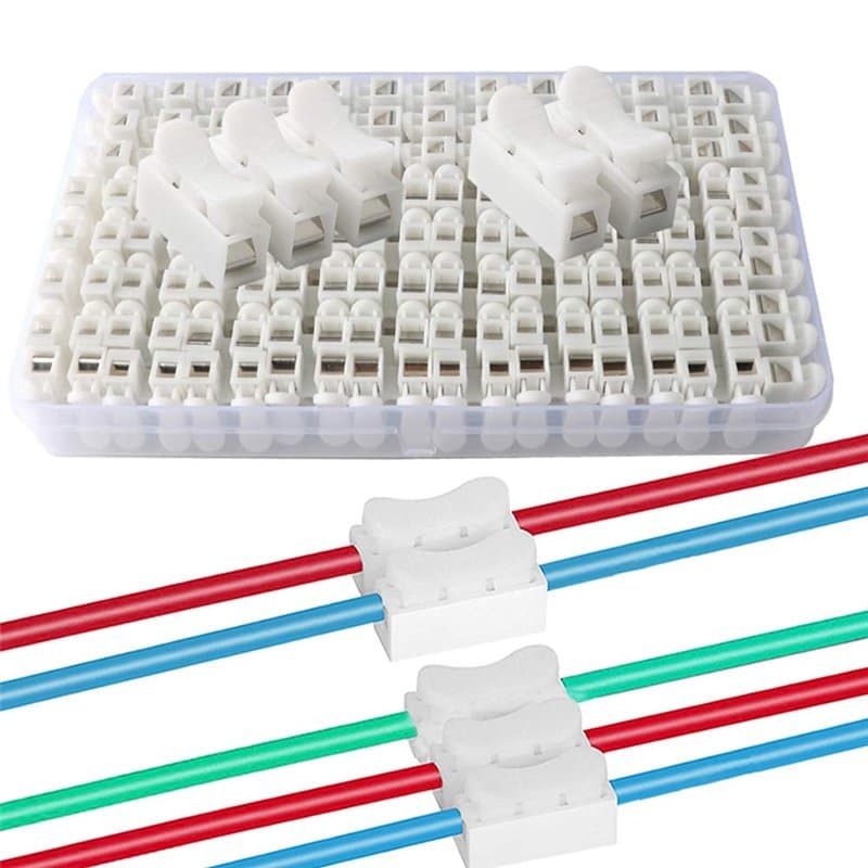 QitinDasen 62Pcs Connecteur Ressort Rapide, Bornier Connexion Rapide, Connecteur Fils Printemps, Connecteur Ressort Serre-Fils,