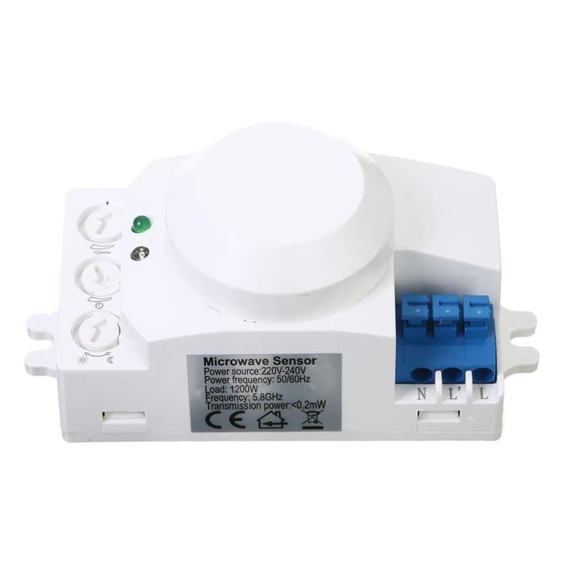 WANGCL 5,8 GHz HF Système LED micro-ondes 360 degrés Détecteur de mouvement Interrupteur KKRper Détecteur de mouvement