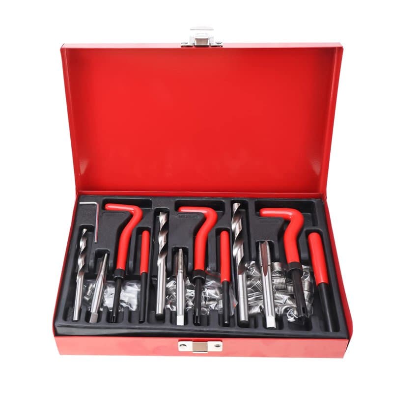 BOOMSTART Kit de réparation hélicoil 88 pièces pour filetage HSS M6 M8 M10