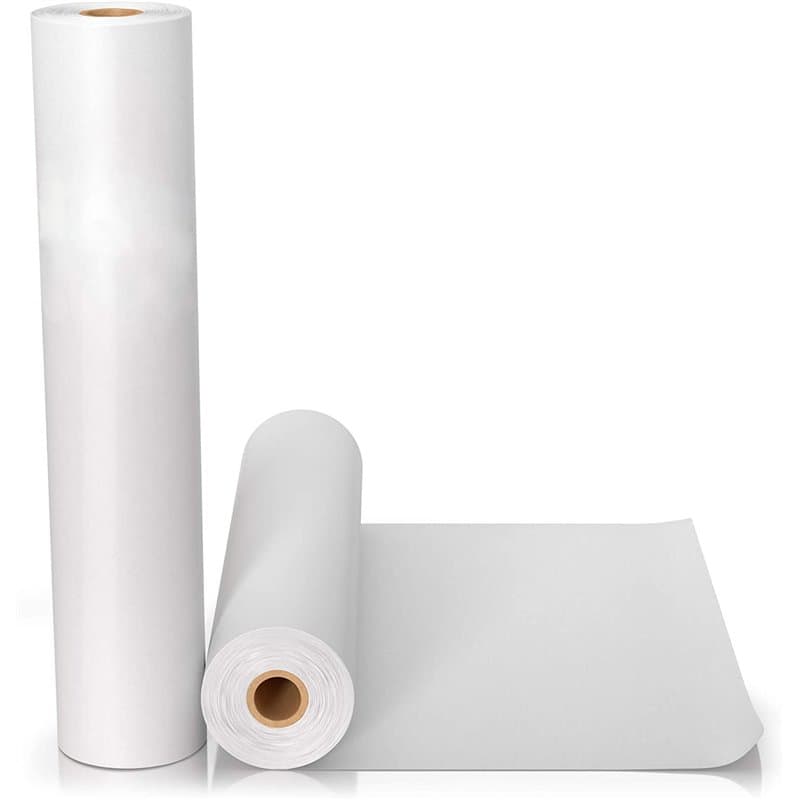MIVIDE 44cm x 25m/70g Rouleau de Papier à Dessin Blanc, 2 Rouleaux de Papier à Peindre, Rouleau de Papier Peinture pour peinture