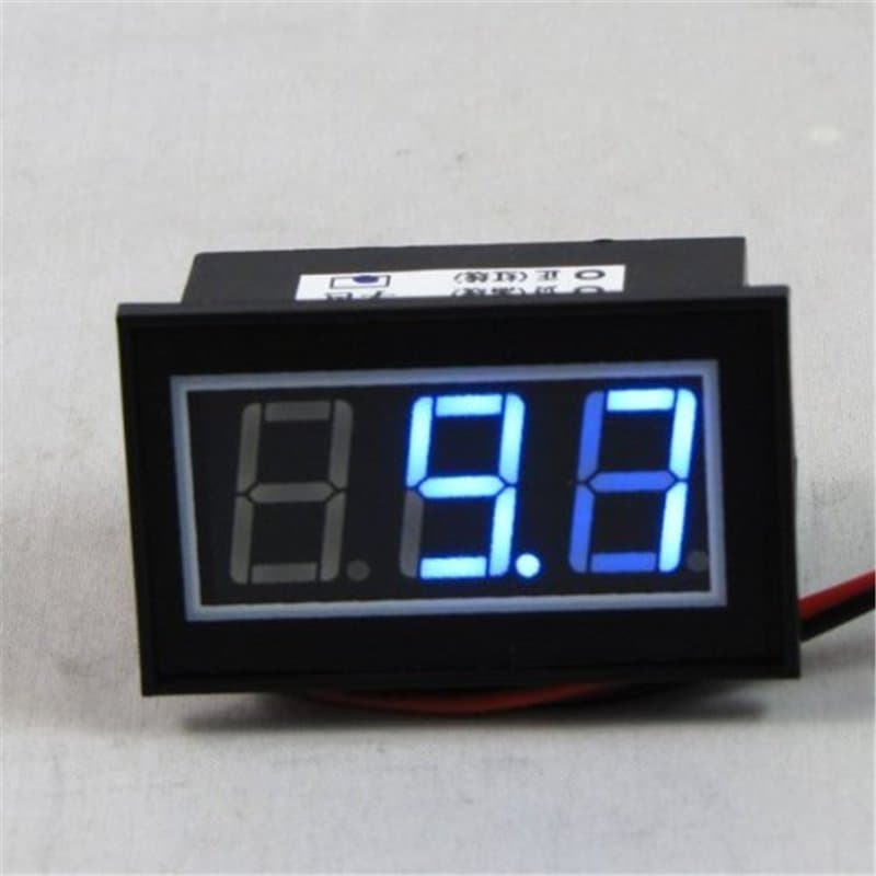 Waterproof 4.5v Mini LED Bleue voltmètre numérique à 30V pour 9v 12v 24v