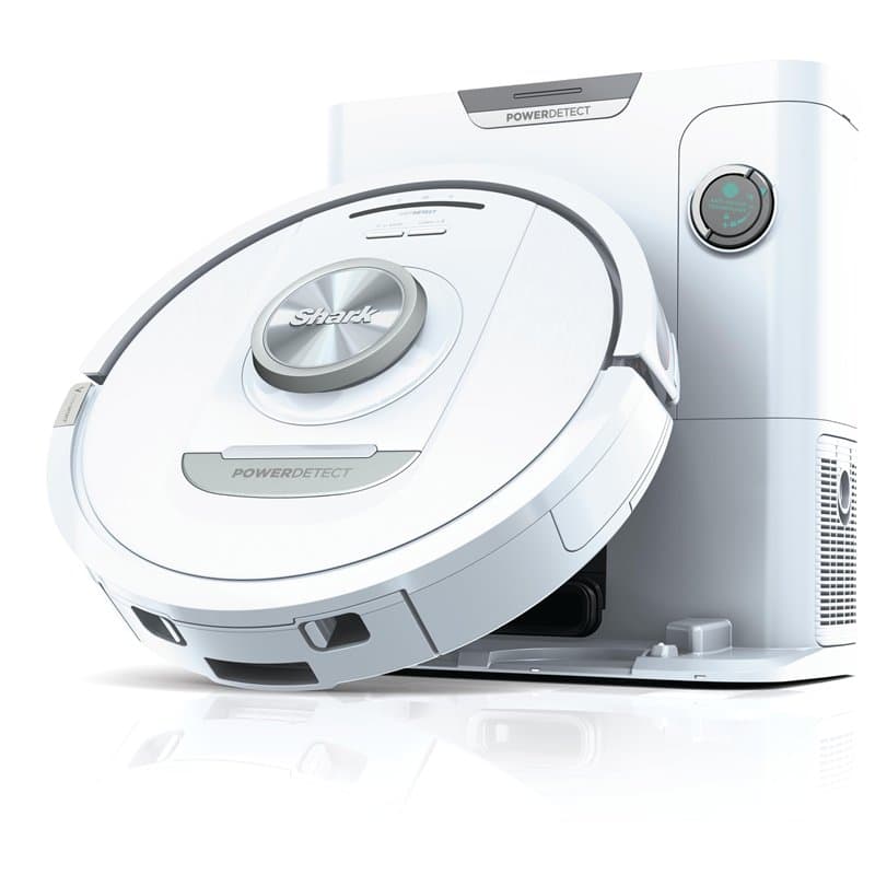 Shark PowerDetect Robot aspirateur à vidage automatique avec navigation 3D et LiDAR, base anti-allergène/anti-odeur, contourneme